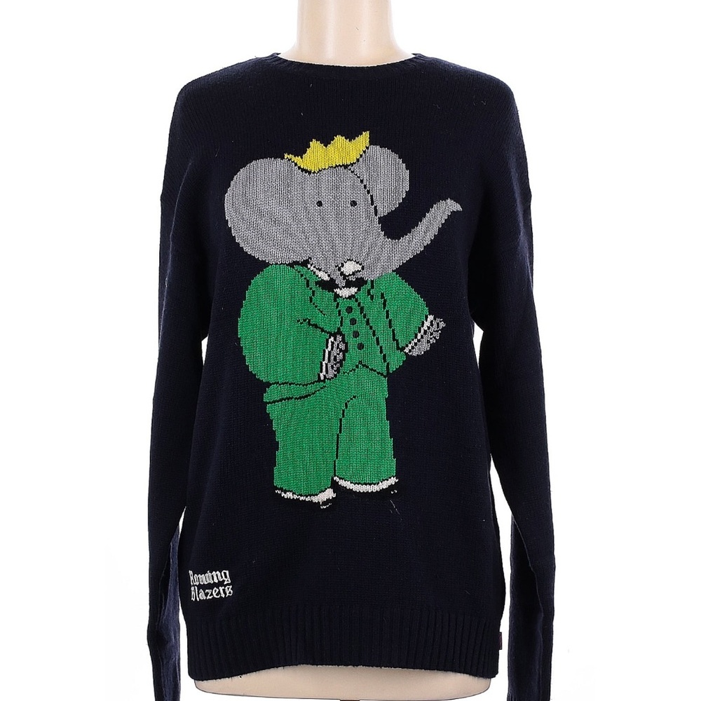 Rowing Blazers x Babar the elephant navy sweater